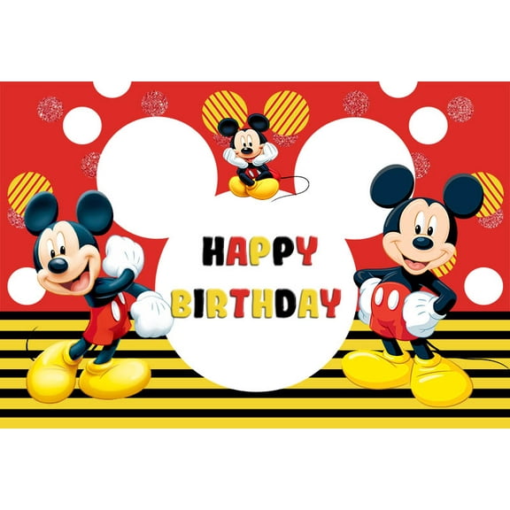 Cartoon playground mouse theme backdrop,Mischievous Mickey Birthday party supplies decoration, cute anime mouse theme photo baby shower backdrop, mouse banner 5 x 3 feet