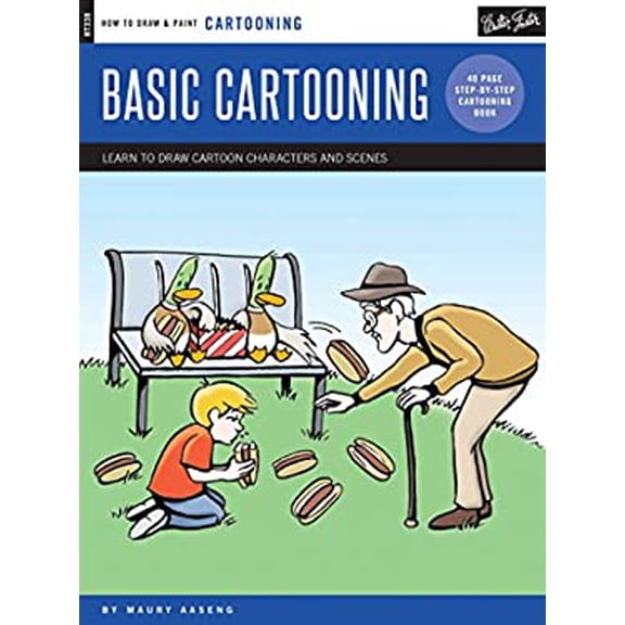 Pre-Owned Cartooning: Basic Cartooning: Learn to Draw Cartoon Characters and Scenes (Paperback) 1633220095 9781633220096