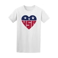 thumbnail image 1 of Cartoonish USA Flag Heart Graphic Tee - Image by Shutterstock, 1 of 2