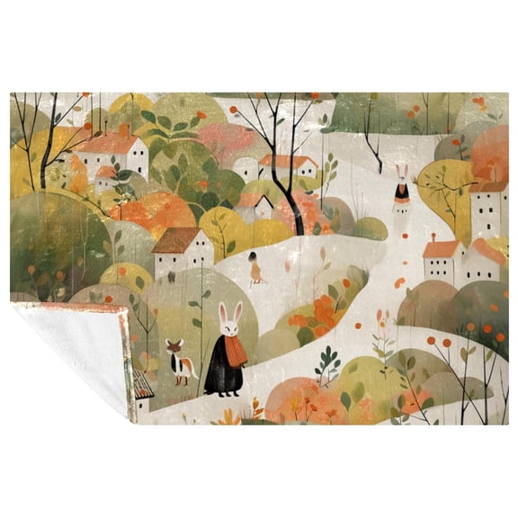 Cartoons Custom Microfiber Throw Blanket, Soft and Warm Printed Throw Blanket, Lightweight Blanket for Sofa, Bed, Couch, Office, Camping - Blankets & Throws Collection