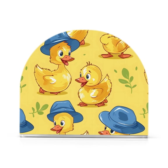 Cartoons Cute Ducks Napkin Holder Acrylic Napkin Dispenser Clear Modern Tabletop for Kitchen Counter 2 Pack