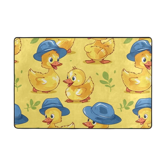 Cartoons Cute Ducks Rug 36x24in Memory Foam Absorbent Non Slip Plush for Bathroom Kitchen Entryway