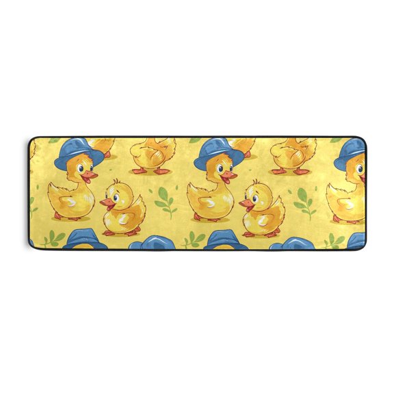 Cartoons Cute Ducks Runner Rug 24x72 Inch Cushioned Non Slip Soft Absorbent Floor Mat