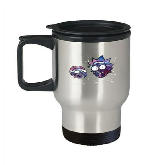 Fun Galactic Faces Travel Mug, 14oz Portable Cup for Coffee & Gifts