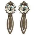 thumbnail image 1 of Cartoons Vintage Copper-Colored Lace Bookmarks: Stainless Steel Reading Accessories and Gifts for Book Lovers and Readers - Set of 2 Bookmarks, 1 of 5