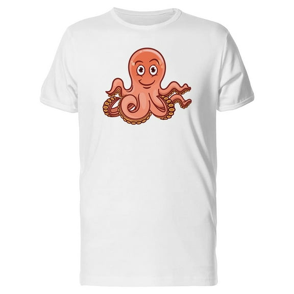 Cartoony Pink Octopus Tee Men's -Image by Shutterstock