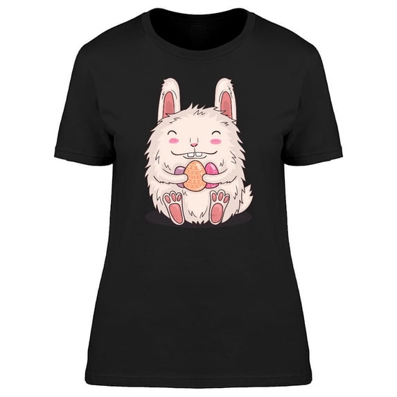 Cartoony Rabbit With Eggs T-Shirt Women -Image by Shutterstock, Female Large