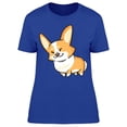 thumbnail image 1 of Cartoony Smilng Corgi T-Shirt Women -Image by Shutterstock, Female 3X-Large, 1 of 2