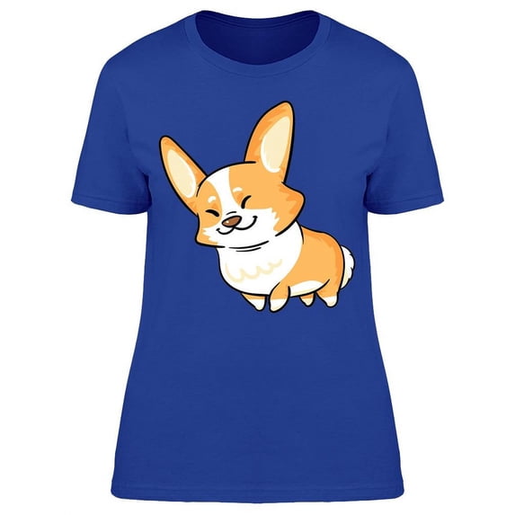 Cartoony Smilng Corgi T-Shirt Women -Image by Shutterstock, Female 3X-Large