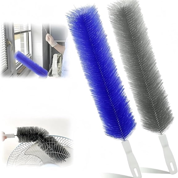 Cartorya Cleaning Brush,Bendable Microfiber Fan Cleaning Duster, Washable Cobweb Duster for Ceiling Fans, AC Vents, Curtains & Car Interior (2Pcs)