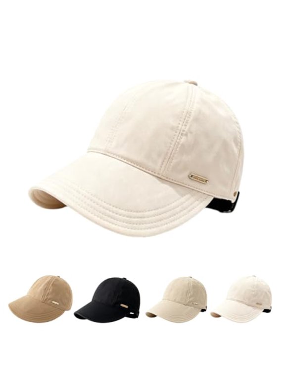 Cartorya Hat, Women's Wide Brim Sun Hats UV Protection, Breathable Open Top Ponytail Cap, Adjustable Fit for Gardening Hiking