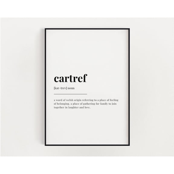 Cartref Definition Print, Quote Wall Art, Wall Art Print, Home Decoration, Wall Art, Typography Print, Dictionary Print, Definition Print Home Decor #3654, Unframed Poster Size 8x12