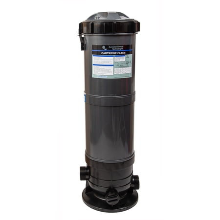 Cartridge Filter System with Pressure Gauge for Swimming Pools 120SF