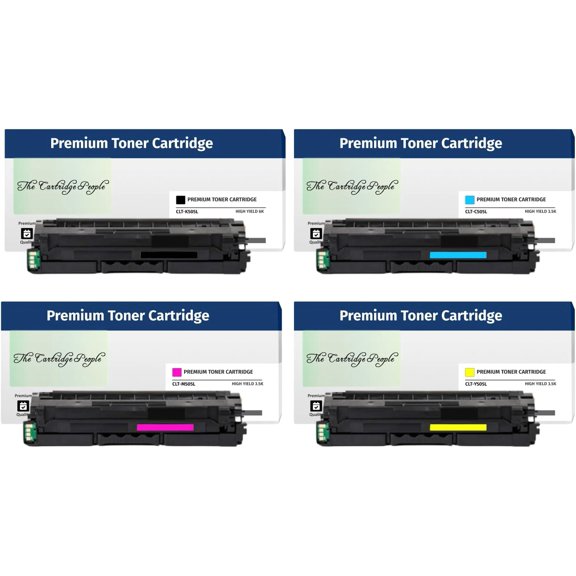 The Cartridge People 4pk C/M/Y/K New Compatible for Samsung 505L, CLT-C505L, CLT-M505L, CLT-Y505L, CLT-K505L, Black 6,000 Color 3,500 Pages,, PROXPRESS C2620DW, PROXPRESS C2670FW