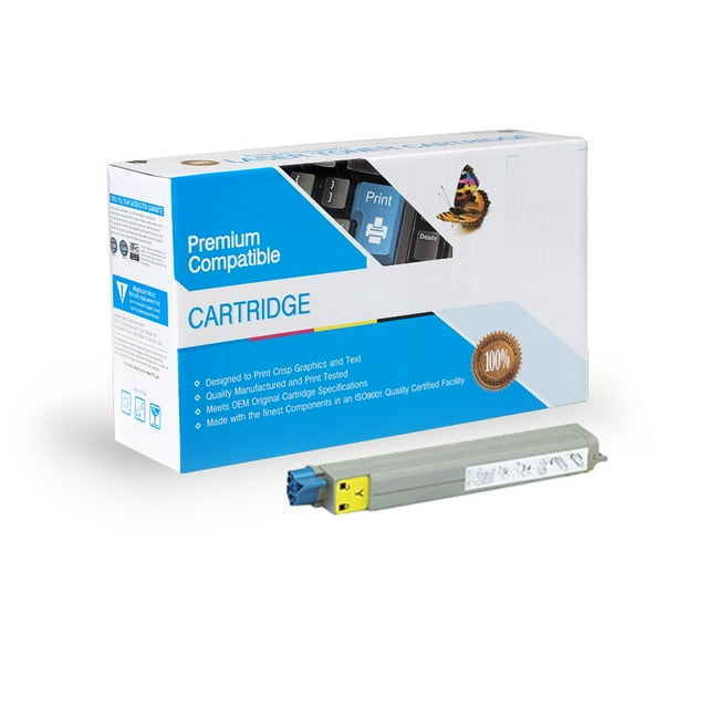 Cartridge compatible with Cartridge compatible with Okidata C9600/C9800, 42918901 Compatible Yellow Toner Cart