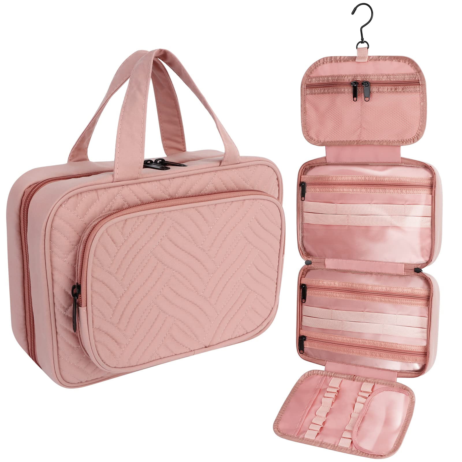 Carttiya Toiletry Bag for Women, Hanging Travel Makeup Bag, Organizer, Waterproof Cosmetic Bag