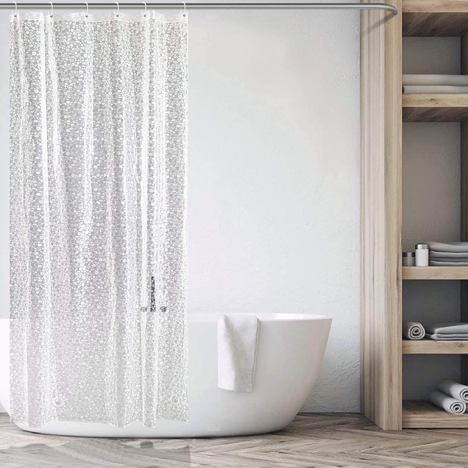 Carttiya Waterproof Shower Curtain Liner for Shower Stall and Bathtubs ...