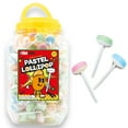 thumbnail image 1 of Double Lollies, 200 Fruit-Flavored Lollipops Individually Wrapped, Easter Candy, Perfect for Retro Parties and Goody Bags, Vintage Pastel Candy Bulk 3.5lb Tub, By 4YoreElves, 1 of 5