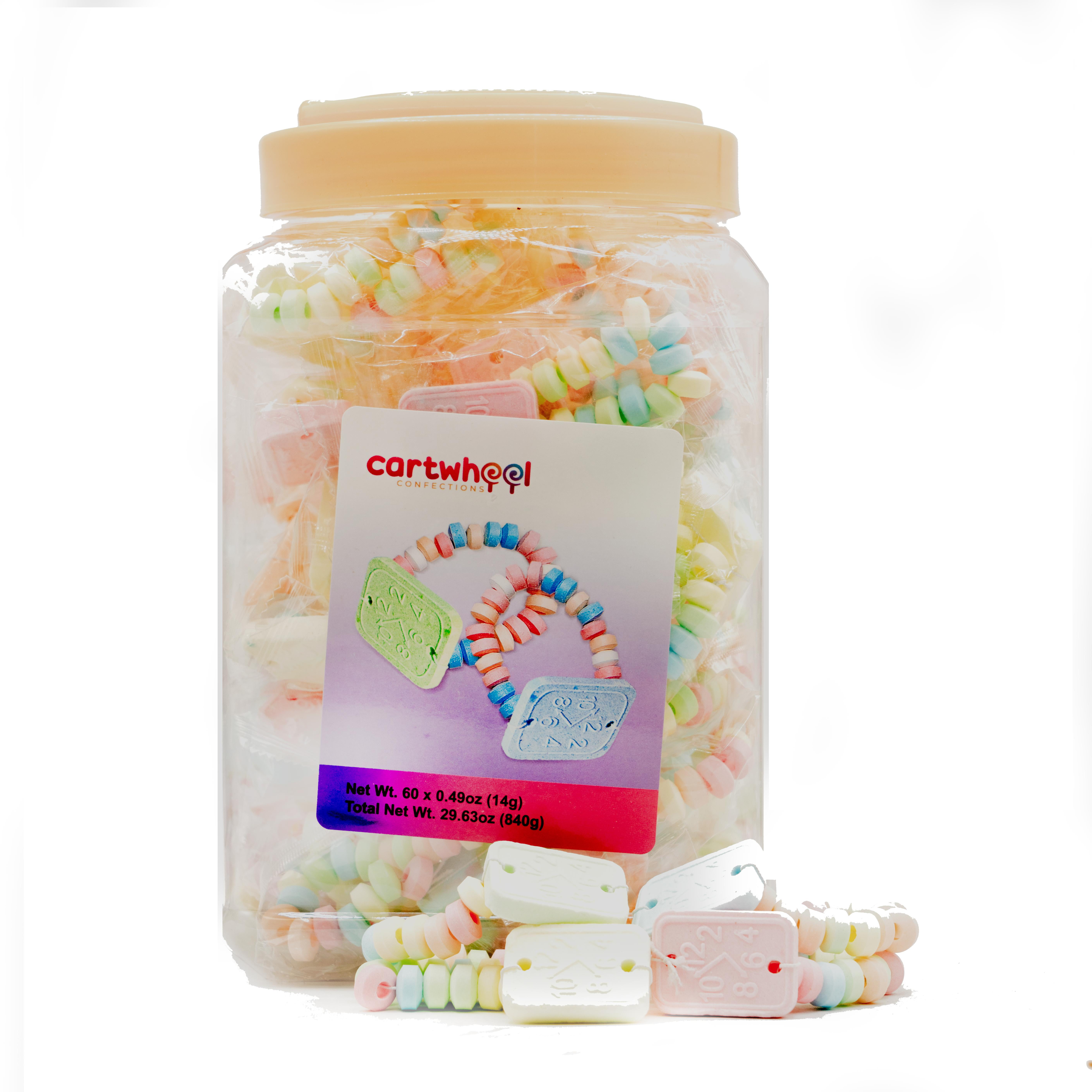 Cartwheel Confections 48 Candy Bracelets Individually Wrapped Bulk