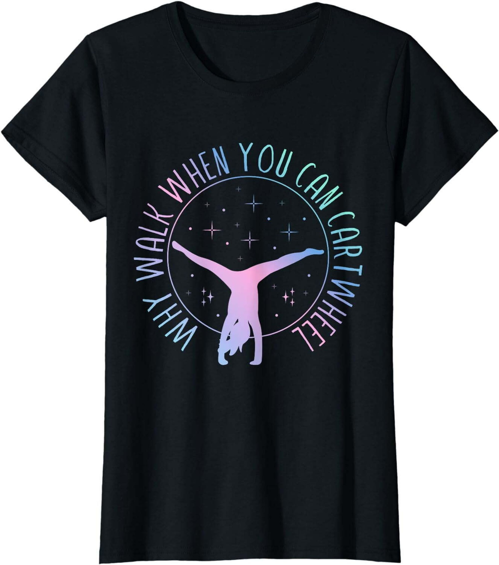 Cartwheel to Fitness GymnastInspired Tee for Girls Perfect