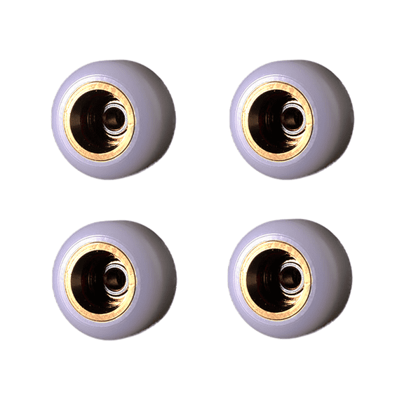 Cartwheels Fingerboard Wheels - Supers V4R White and Gold