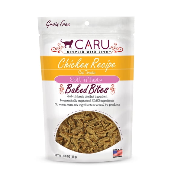 Caru - Soft n Tasty Baked Bites - Variety Pack - Tuna, Chicken and Salmon - Flavorful All-Natural Treats -3 Pack