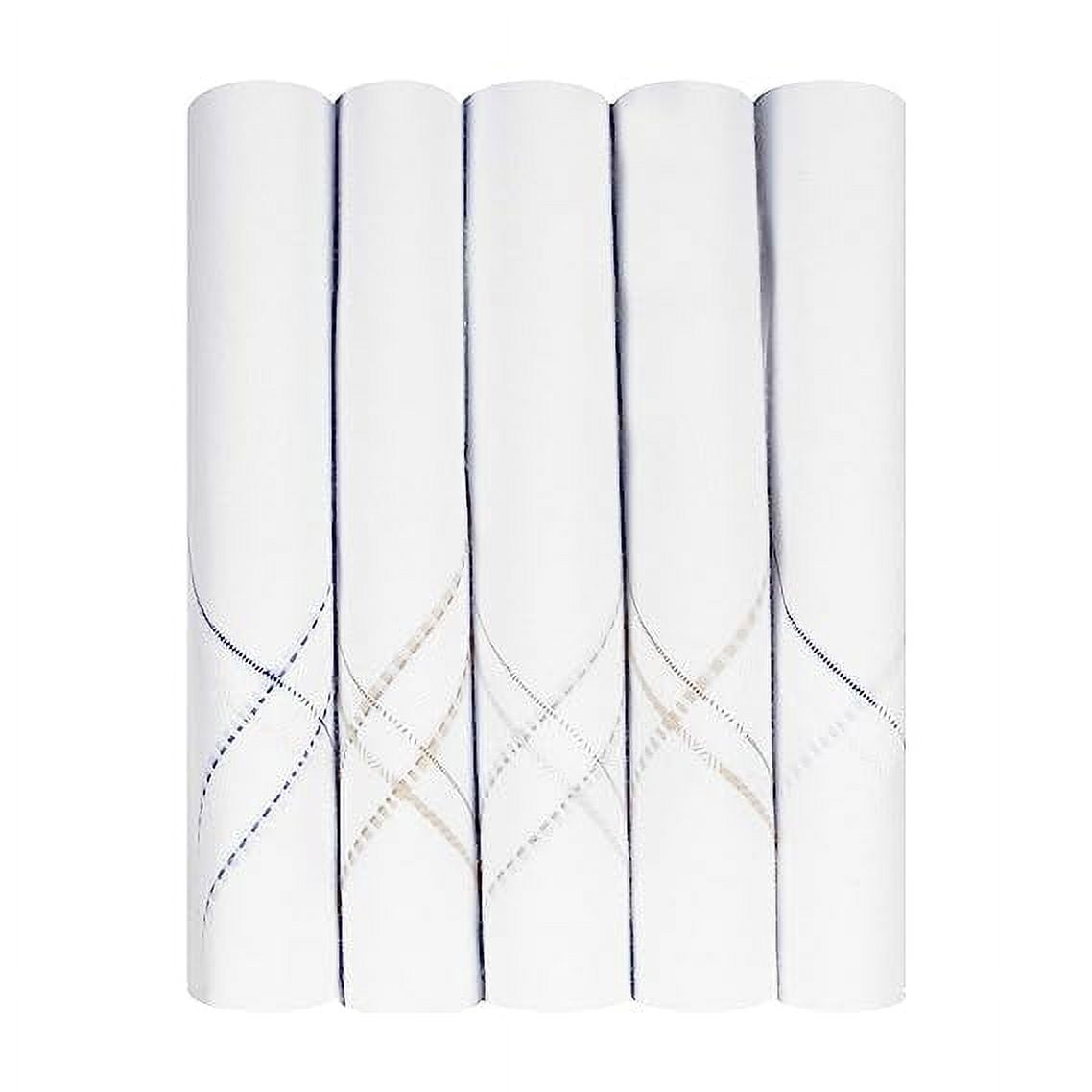 Buy Caruso Italy Pack Of 10 Embroidered Pure Cotton Handkerchief