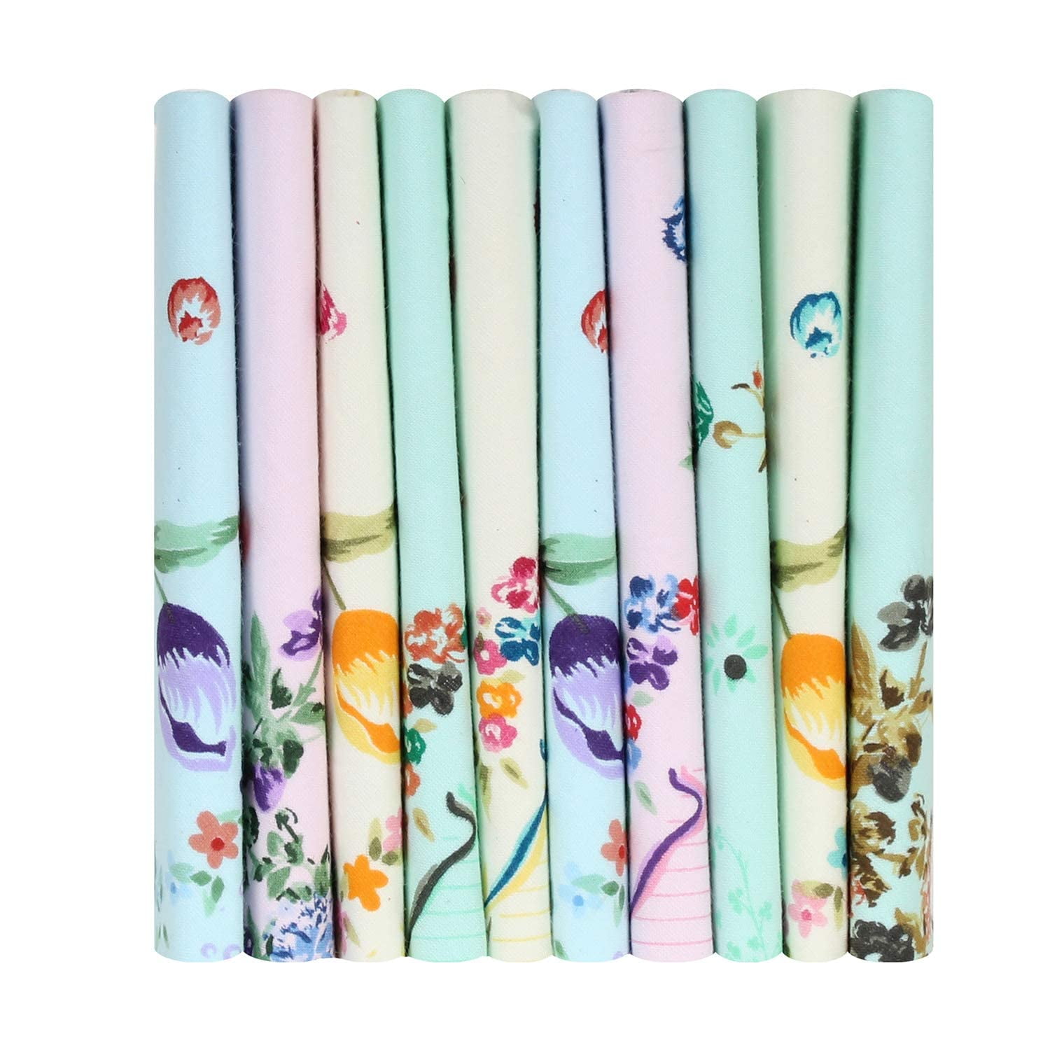 Caruso Italy Women's Floral 100% Pure Cotton Handkerchief Pack of 10 ...
