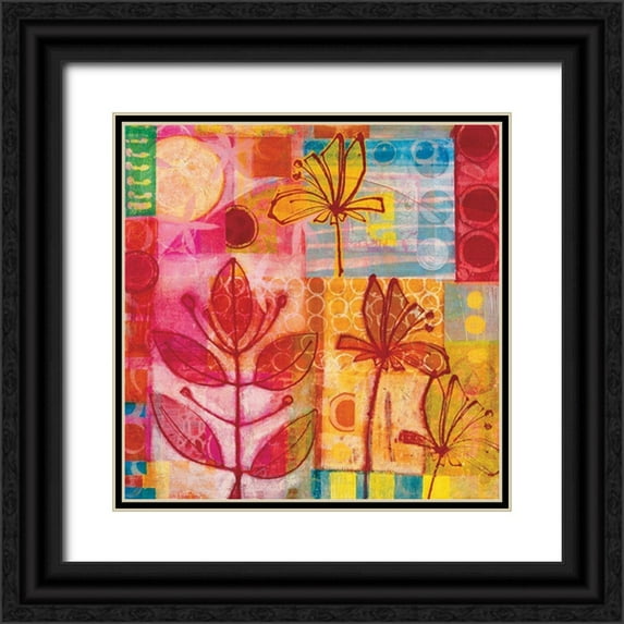 Carvalho, Cecile de 20x20 Black Ornate Wood Framed with Double Matting Museum Art Print Titled - Floraison
