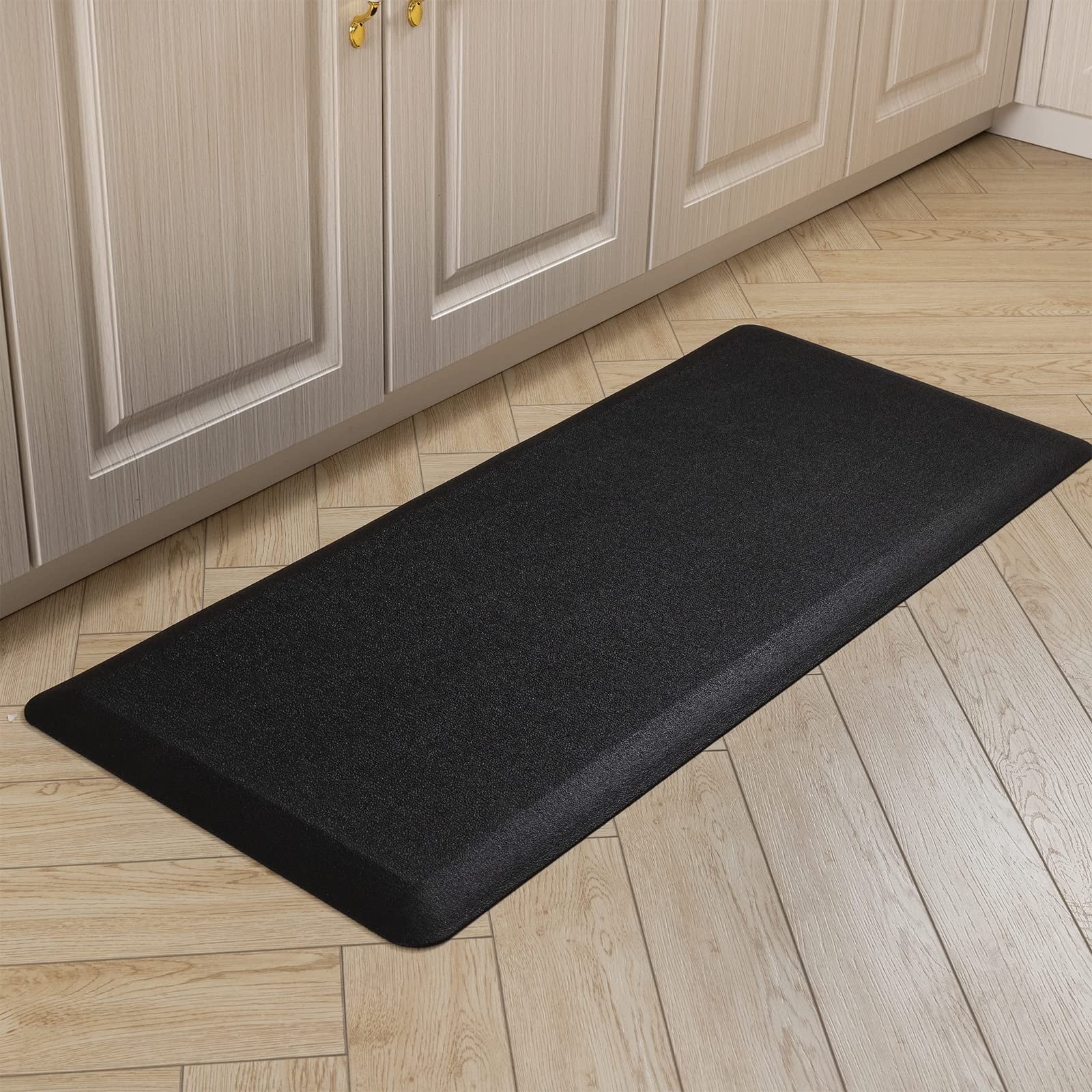 Carvapet Anti-vermoeidheid keukenmat 20 mm dikke gewatteerde keuken staande matten vloermatten PVC waterdichte loper tapijt voor staand bureau, keuken, kantoor (bruin, 44 x 70 x 2 cm
