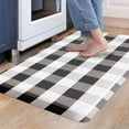 thumbnail image 1 of Carvapet Anti-Fatigue Floor Mat Cushioned Kitchen Comfort Mat, Waterproof Non-Slip Standing Desk Foam Mats and Rugs, White and Black, 17.3"x28", 1 of 7