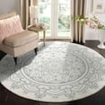thumbnail image 1 of Carvapet Round Area Rug for Living Room, Non Slip Machine Washable Bathroom Rugs, Extra Soft Rugs for Bedroom, Boho Mandala Print Circle Rugs, 5ft Round Beige, 1 of 9