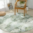 thumbnail image 1 of Carvapet Round Area Rug, Non-Slip Washable Circle Rug for Kitchen Bathroom Living Bedroom, Super Soft Absorbent Carpet Low Pile, 4ft, Green, 1 of 7