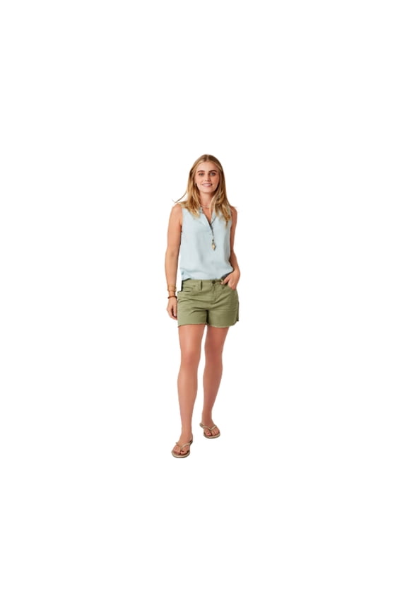 Oahu 4in Twill Short - Women's, Olive, 4
