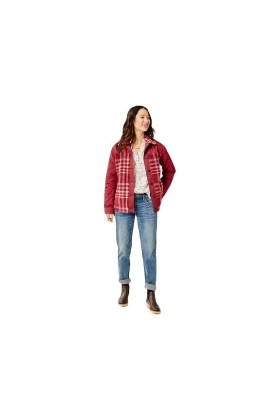 Vineyard Shacket - Women's, Brick Plaid, Large