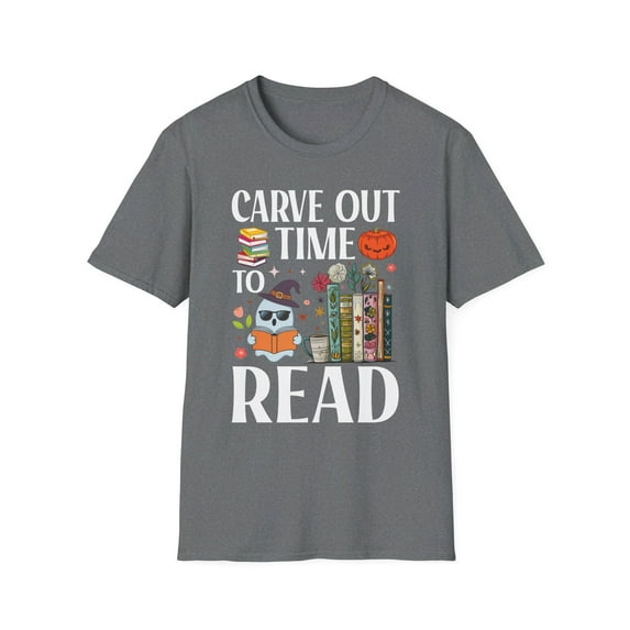 Carve out time to read Halloween pumpkin t-shirt