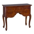 thumbnail image 1 of International Caravan Windsor 5 Drawer Console Table in Walnut Stain, 1 of 2