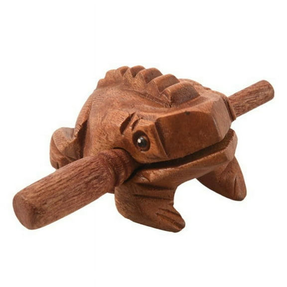 Carved Croaking Wood Percussion Musical Sound Frog Tone Block Toys