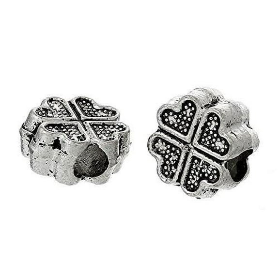 Carved Four Leaf Clover Charm Pendant