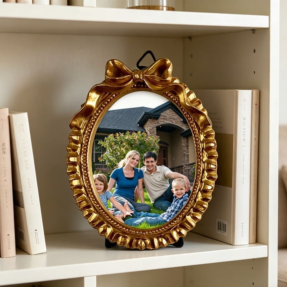 Carved Frame Gold Picture Frames for Tabletop Or Wall Hanging, Gold Home Decor Tabletop Display And Wall Mounting Collage Photo Frame, Gallery, Birthday Gift And Memorial Gift Yellow 5