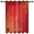 Carved Mandala Flowers Abstract Pattern Circles Window Curtains Scenic
