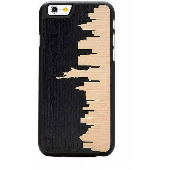 Carved New York Skyline Inlay Apple iPhone 6 Black Case