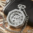 thumbnail image 1 of Carved Octagonal Mechanical Pocket Watch Retro Rome, 1 of 1