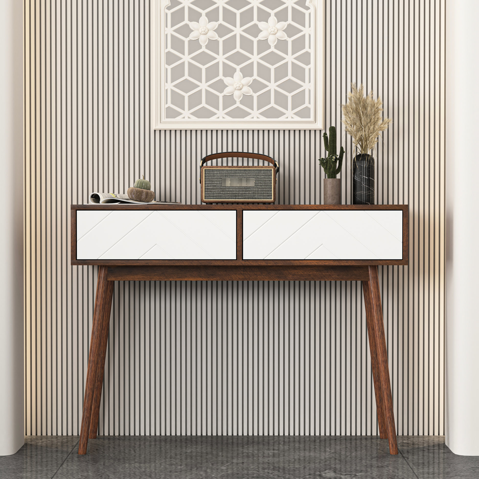 Carved Panel Drawers + Extra Under - table Storage" - "Entryway ...