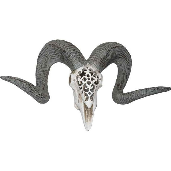 Carved Ram Skull Statue by Medieval Collectibles