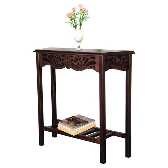 Carved Wall Table in Mahogany Wood