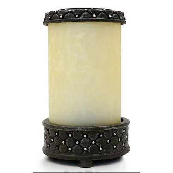 Carved Wood Chocolate Frosted Glass AromaLume Fragrance Generator by La Tee Da