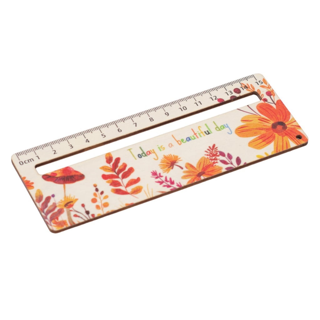 Carved Wood Student Ruler With Built In Reading Aid Bookmarks For Study ...