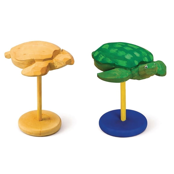 Carved Wood Turtle Craft Kit (Pack of 12)