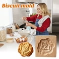 thumbnail image 1 of Carved Wooden Cookie Biscuit Mold, 3D Baking Mold, Embossing Craft Decorating Baking Tool, Suitable for Halloween Thanksgiving Christmas Kitchen DIY, 1 of 6